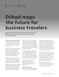 Words: MediaCom MENA  M:FILE S Etihad maps the future for