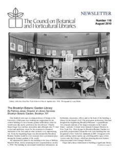 NEWSLETTER Number 118 August 2010 Library with class from New York School of Fine & Applied Arts, 1926. Photograph by Louis Buhle.