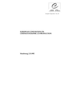 European Convention on Cinematographic Co-Production (ETS No. 147)
