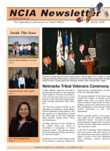 NCIA Newsletter A Publication of Winter[removed]The Nebraska Commission on Indian Affairs