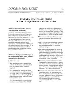 INFORMATION SHEET Susquehanna River Basin Commission[removed]North Front Street • Harrisburg, PA 17102 • [removed]