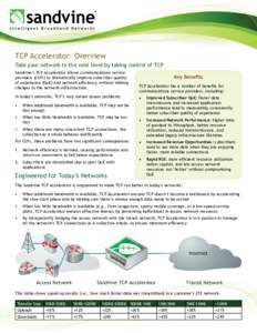Computing / Network performance / Flow control / TCP acceleration / WAN optimization / Transmission Control Protocol / TCP offload engine / Internet protocol suite / Packet loss / Sandvine / Bufferbloat / Zeta-TCP