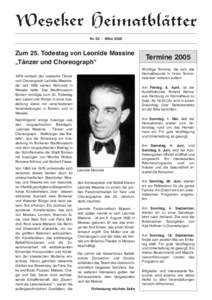 NrMärzZum 25. Todestag von Leonide Massine „Tänzer und Choreograph“  Wichtige Termine, die sich alle