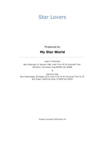 Star Lovers  Produced by My Star World Justin Timberlake