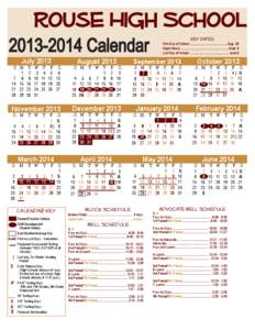 Rouse High School[removed]Calendar July[removed]August 2013