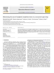 Minimizing the sum of weighted completion times in a concurrent open shop