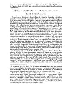 (to appear). Uni-directional flexibility and the noun–verb distinction in Lushootseed. In Jan Rijkhoff and Eva van Lier (eds.), Flexible word classes: A typological study of underspecified parts-of-speech. Oxford: Oxford University Press.