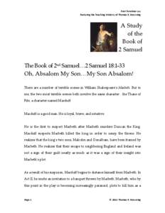 Microsoft Word - Lesson[removed]Samuel 18.1-33_ Oh Absalom My Son