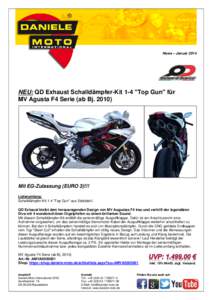 News – Januar[removed]NEU: QD Exhaust Schalldämpfer-Kit 1-4 