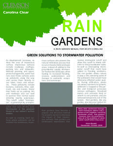 Carolina Clear  RAIN GARDENS A RAIN GARDEN MANUAL FOR SOUTH CAROLINA