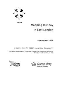 TELCO  Mapping low pay in East London  September 2001