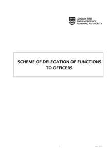 SCHEME OF DELEGATION OF FUNCTIONS TO OFFICERS 1  June 2013