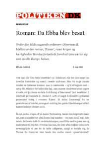ANMELDELSE  Roman: Da Ebba blev besat