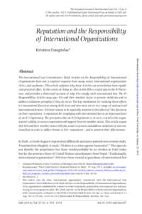 The European Journal of International Law Vol. 25 no. 4 © The Author, 2015. Published by Oxford University Press on behalf of EJIL Ltd. All rights reserved. For Permissions, please email: [removed] Re