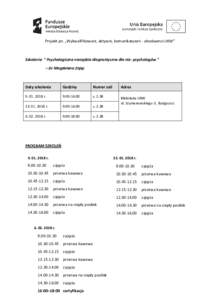 Projekt pn. „Wykwalifikowani, aktywni, komunikatywni - absolwenci UKW”  Szkolenie 