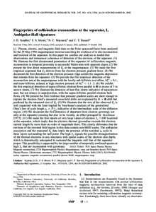 JOURNAL OF GEOPHYSICAL RESEARCH, VOL. 107, NO. A10, 1294, doi:[removed]2001JA000126, 2002  Fingerprints of collisionless reconnection at the separator, I, Ambipolar-Hall signatures J. D. Scudder,1 F. S. Mozer,2 N. C. Mayn