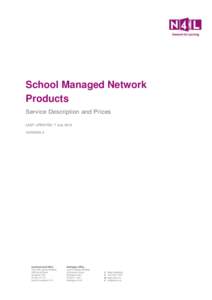 School Managed Network Products Service Description and Prices LAST UPDATED: 7 July 2014 VERSION 2
