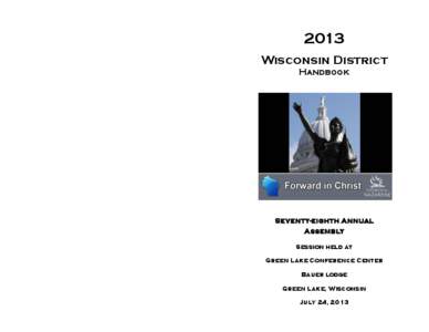 2013 Wisconsin District Handbook