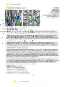 FOR IMMEDIATE RELEASE, March 23, 2012  CONTACT: Drew Porterfield Long View GalleryStreet NW