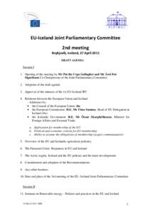 draft agenda 2nd EU-Iceland JPC