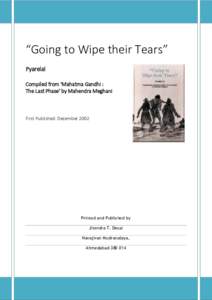 “Going to Wipe their Tears”
