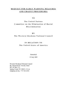 Treaty of Ruby Valley / Western Shoshone / Shoshone people / Ruby Valley / Duckwater Shoshone Tribe of the Duckwater Reservation / Mary Dann and Carrie Dann / Shoshone / Western United States / Nevada