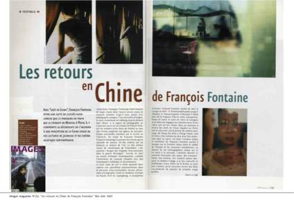 Images magazine N°22. “Les retours en Chine de François Fontaine” Mai-Juin 2007  Images magazine N°22. “Les retours en Chine de François Fontaine” Mai-Juin 2007 Images magazine N°22. “Les retours en Chin