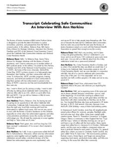 Celebrating Safe Communities: An Interview With Ann Harkins