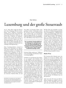 Steuerlandschaft Luxemburg  April[removed]Mike Mathias