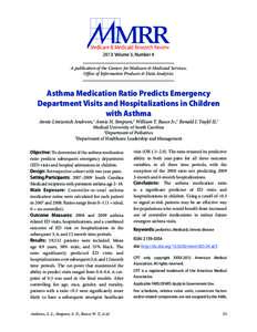 Asthma Medication Ratio Predicts Emergency Department Visits and Hospitalizations in Children with Asthma