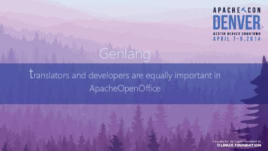 Genlang translators and developers are equally important in ApacheOpenOffice AOO in numbers •