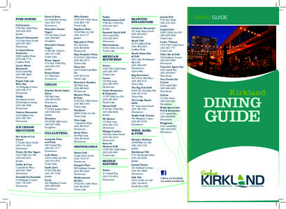 Kirkland Dining Guide 2014 Spring and Summer