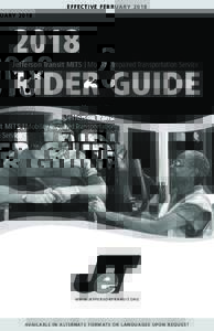 EFFECTIVE FEBRU ARYRIDER GUIDE Jefferson Transit MITS | Mobility Impaired Transportation Service