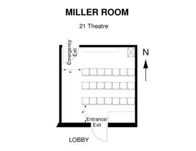 MILLER ROOM Emergency Exit 21 Theatre