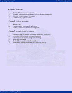 Engineering Chemistry III  Chapter 1. Aromaticity