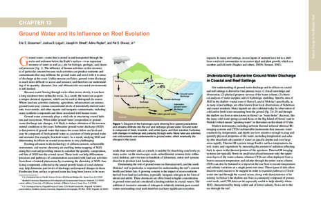 Ground Water and its Influence on Reef Evolution Eric E. Grossman1, Joshua B. Logan1, Joseph H. Street2, Adina Paytan2, and Pat S. Chavez, Jr.3 G  round water—water that is stored in and transported through the