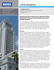 CITY OF LOS ANGELES Customer case study · Citywide functionality throughout major metropolitan area · Integrated solution · Flexible, future-proof security