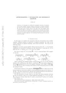 APPROXIMATING L2 -INVARIANTS AND HOMOLOGY GROWTH arXiv:1203.2827v3 [math.AT] 17 Oct 2012  ¨