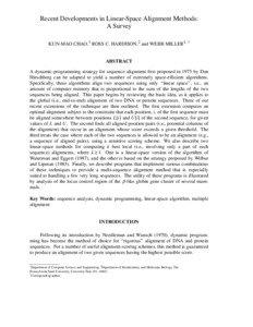 Dynamic programming / Control theory / Smith–Waterman algorithm / Sequence alignment / Multiple sequence alignment / Needleman–Wunsch algorithm / Structural alignment / Computational phylogenetics / Bioinformatics / Science