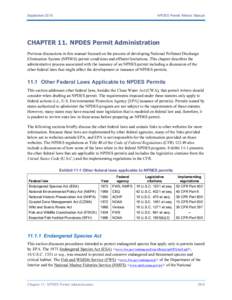 U.S. EPA NPDES Permit Writers’ Manual—Chapter 11