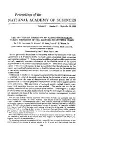 Proceedings of the  I1JATIONALACADEMY OF SCIENCES voiLune 47 - Number 9 - September15,1961  THE KISETICS OF FORMATION OF NATIVE RIBONUCLEASE