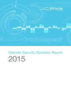 Website Security Statistics Report  2015 About This Report WhiteHat Security’s Website Security Statistics