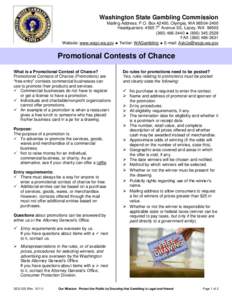 Promotional contests of chance (GC5-203)