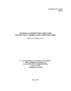 Technical Support Document:  [removed]Models and Computer Codes
