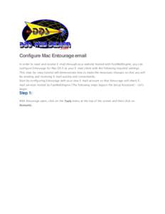 Microsoft Word - Configure Mac Entourage email.docx