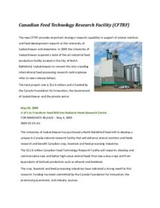 Microsoft Word - Canadian Feed Technology Research Facility Web.doc