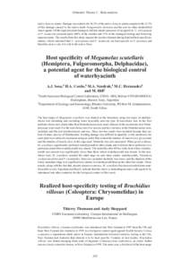 Biogeography / Water hyacinth / Bruchidius villosus / Schinus terebinthifolius / Pergidae / Schinus / Cytisus scoparius / Biological pest control / Jumping plant louse / Invasive plant species / Flora / Invasive species