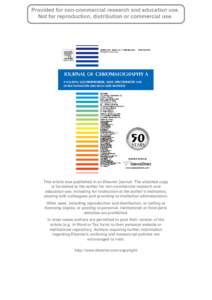 This article was published in an Elsevier journal. The attached copy is furnished to the author for non-commercial research and education use, including for instruction at the author’s institution, sharing with colleag