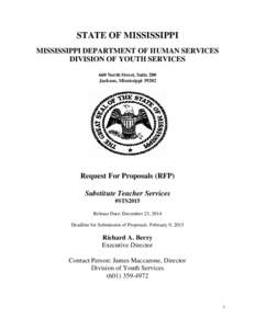 Mississippi Department of Human Services / Request for proposal / Proposal / Business / Sales / Procurement
