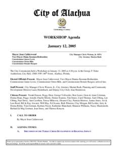 Workshop/Special City Commission Meeting
